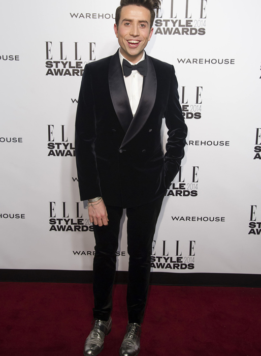 Nick Grimshaw i svart kostym. Nick Grimshaw i svart kostym.
