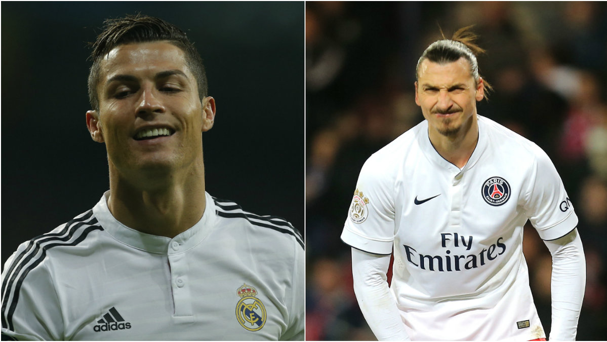Cristiano Ronaldo och Zlatan Ibrahimovic är båda två med på listan över idrottsprofiler med flest fans.