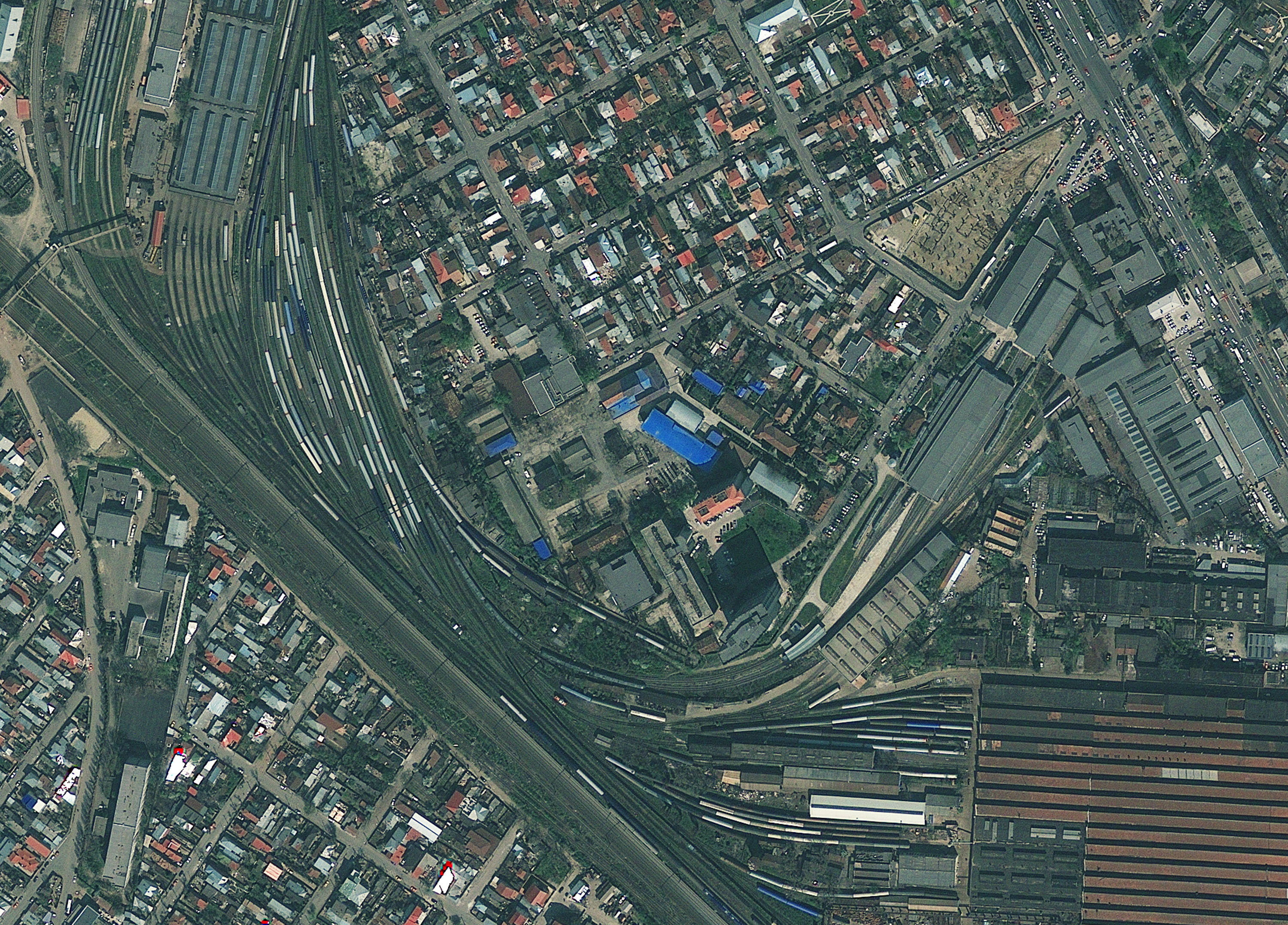Översiktsbild över den del i Bukarest där CIA:s hemliga fängelse låg.