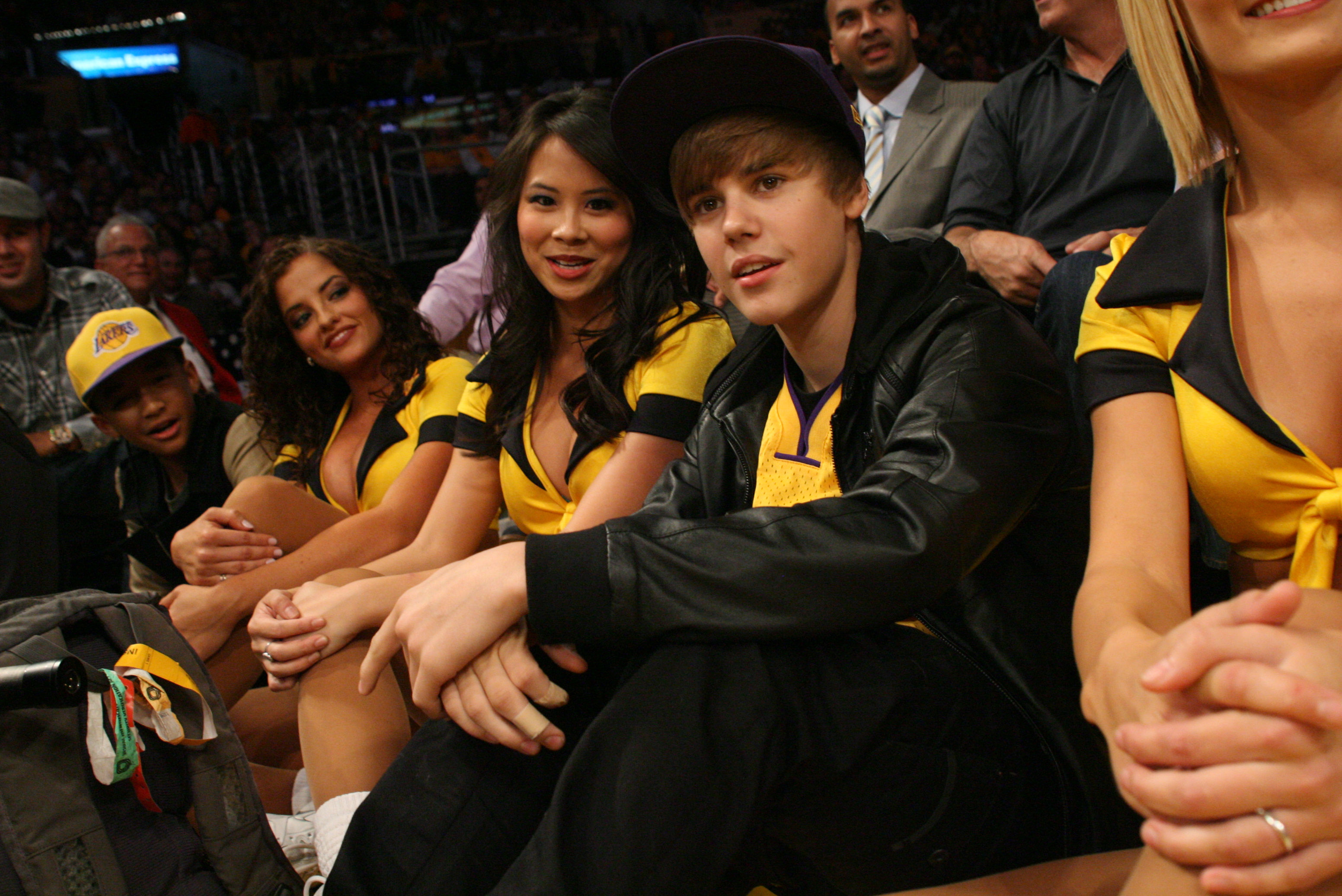 Cheerleader, LA Lakers, Justin Bieber, Jaden Smith