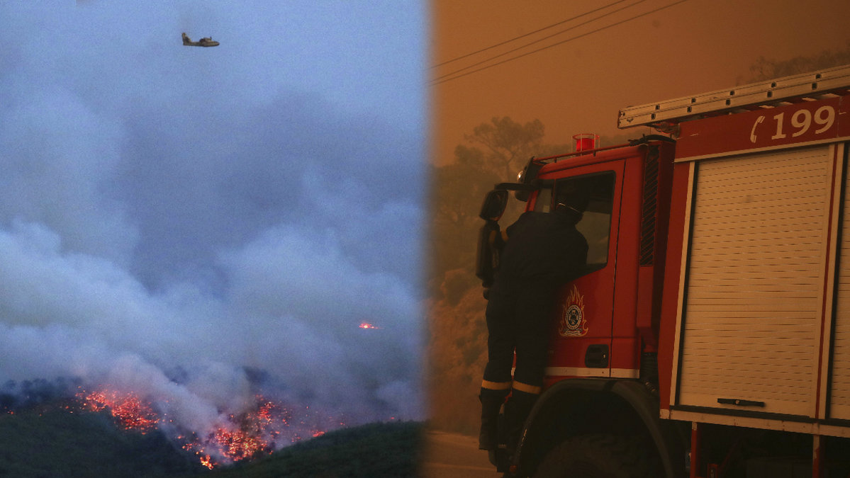 Skogsbränder i Grekland.