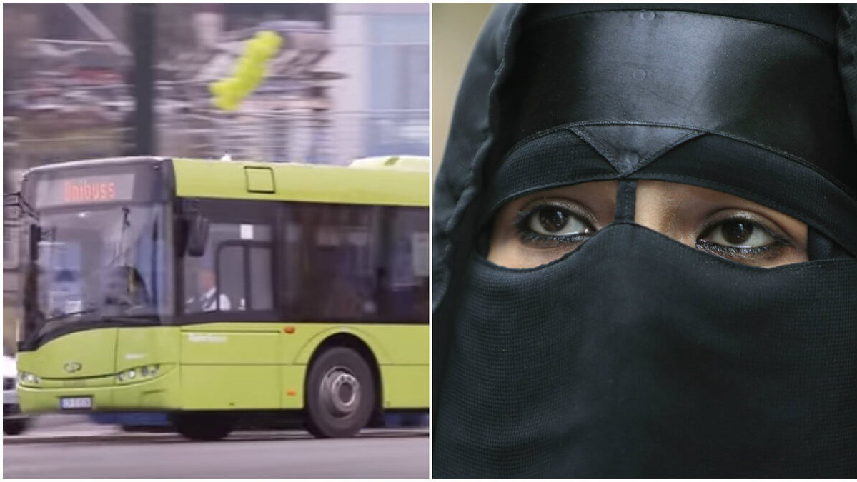 Busschauffören skrev på sin Facebook att han inte skulle släppa på någon med niqab. 