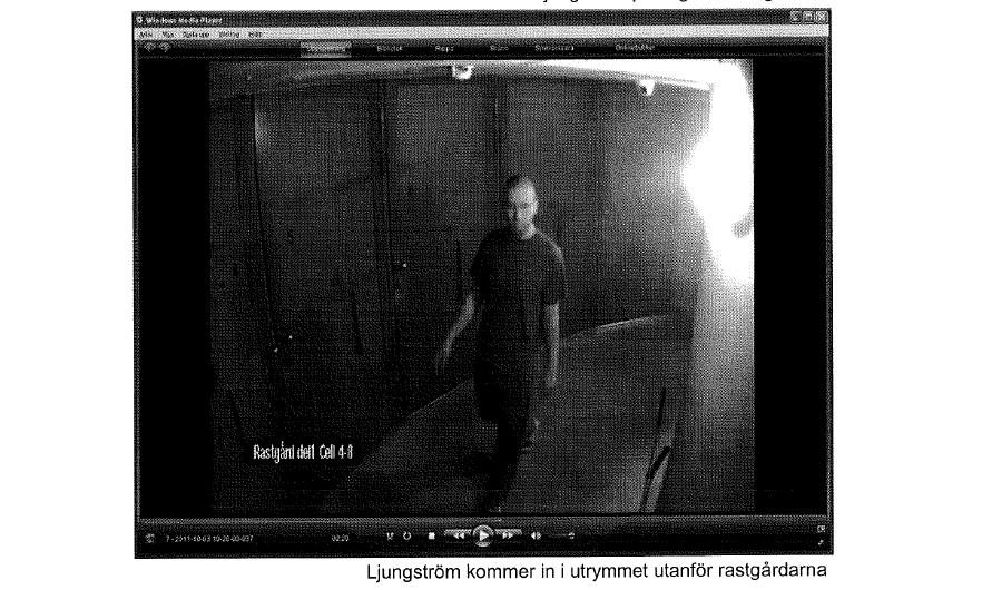 24-årige Eric Ljungström fångad på övervakningsbild  strax innan dödsmisshandeln av Karen.