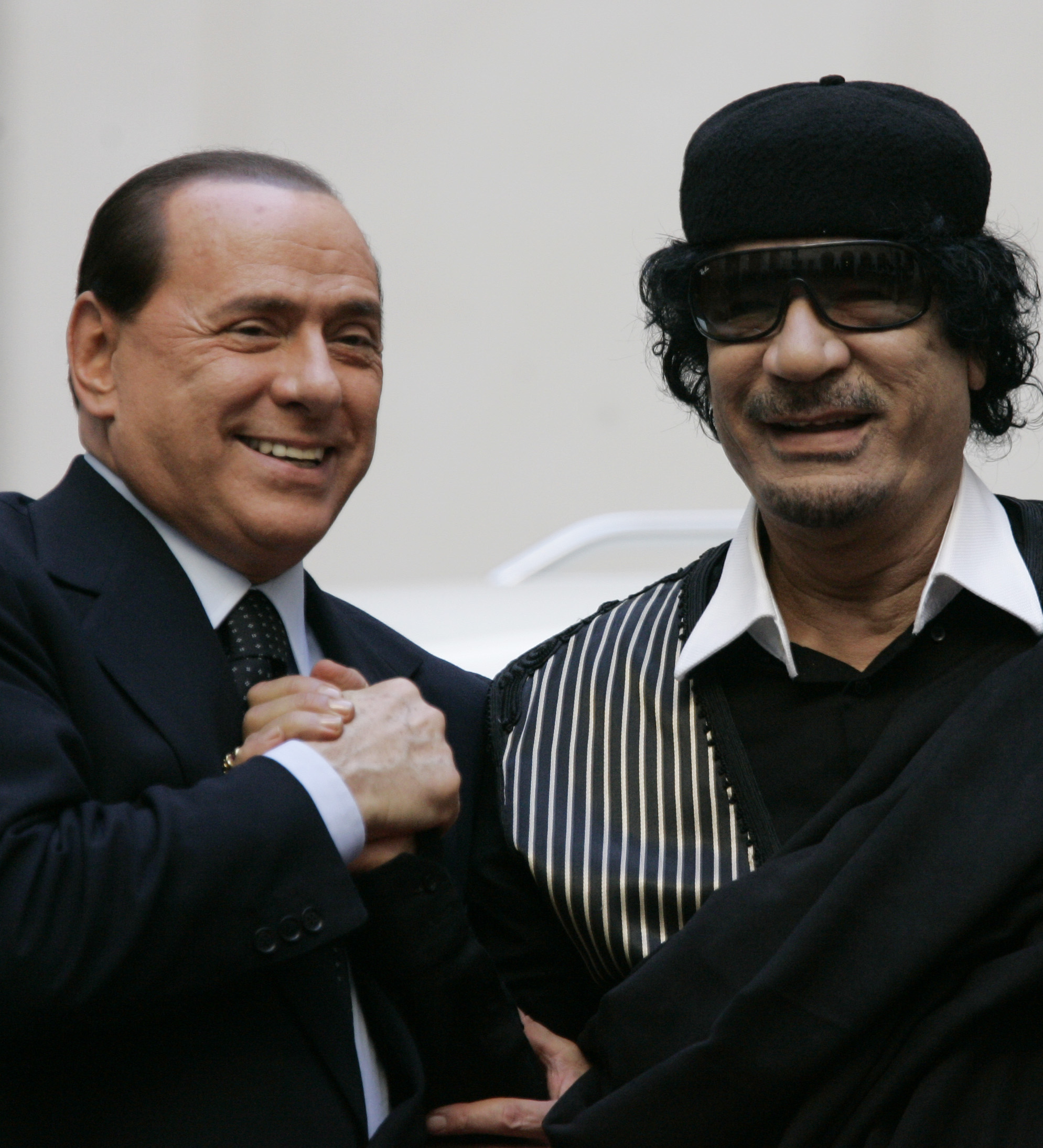Revolution, Demonstration, Italien, Muammar Khaddafi, Silvio Berlusconi, Libyen, Uppror, Berlusconi, Khadaffi