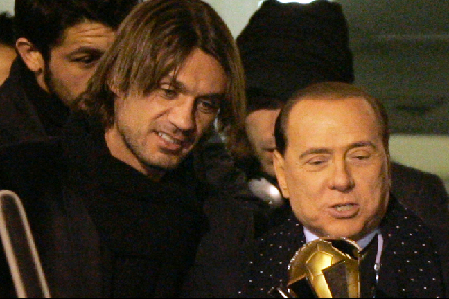 Paolo Maldini tillsammans med en annan känd fifflare.