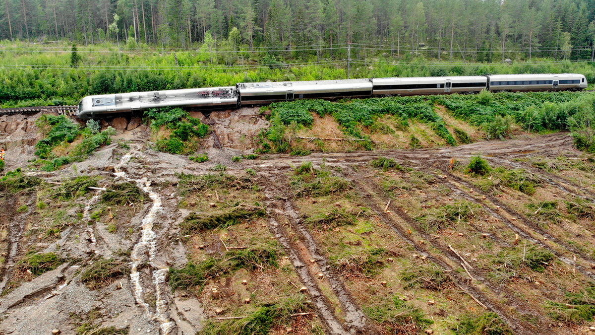 Ett tåg spårade ur mellan Hudiksvall och Iggesund i måndags. Arkivbild.