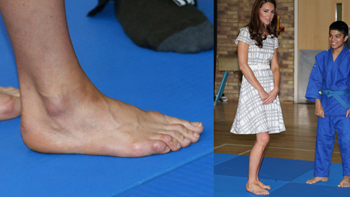 Kate Middleton chockade med sina skruttiga fötter.