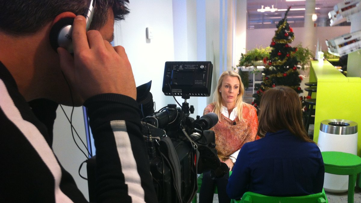 Stina Honkamaa, Googles Sverigechef, intervjuas av TV4.