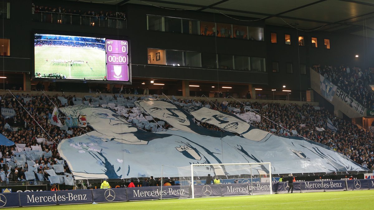Malmö-fansen bjöd på ett mäktigt tifo inför avspark.