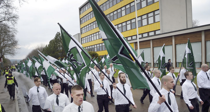 Nazism, Första maj, Nordiska Motståndsrörelsen, Borlänge, Motdemonstranter