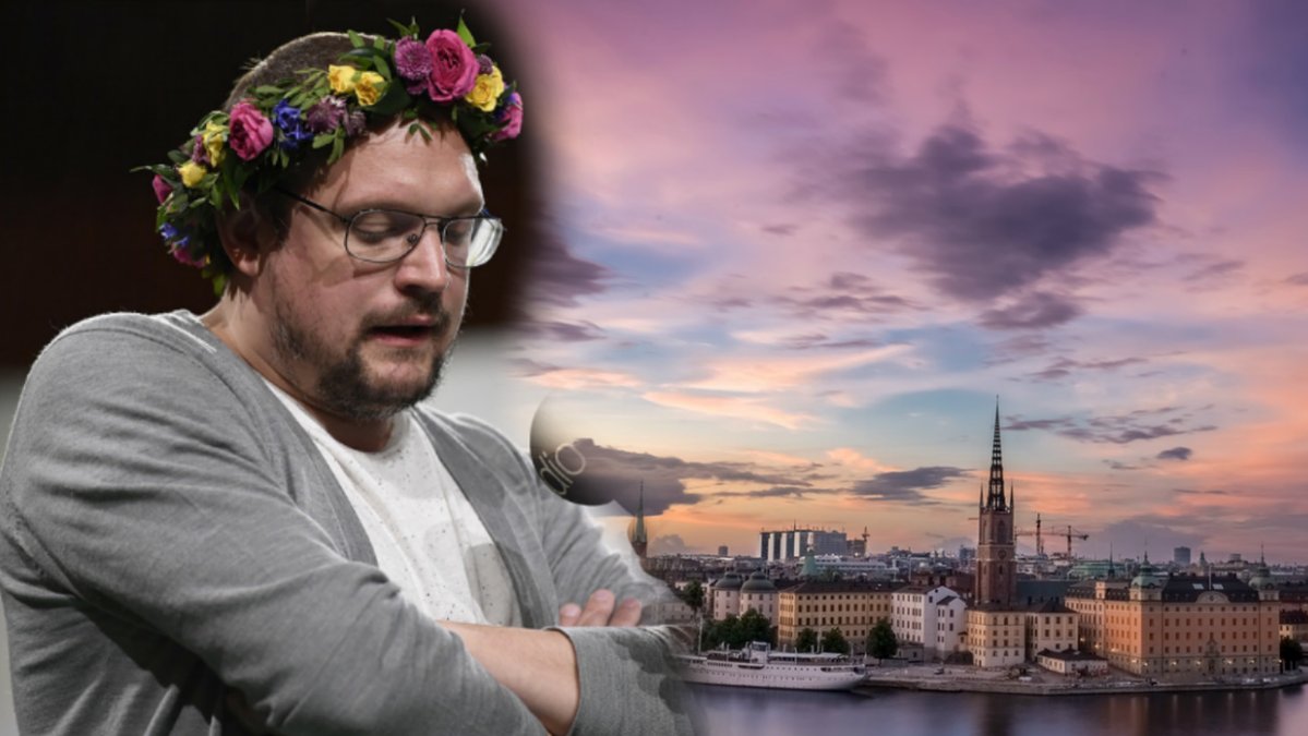 Jonatan Unge med blommor i håret, Stockholm stad 