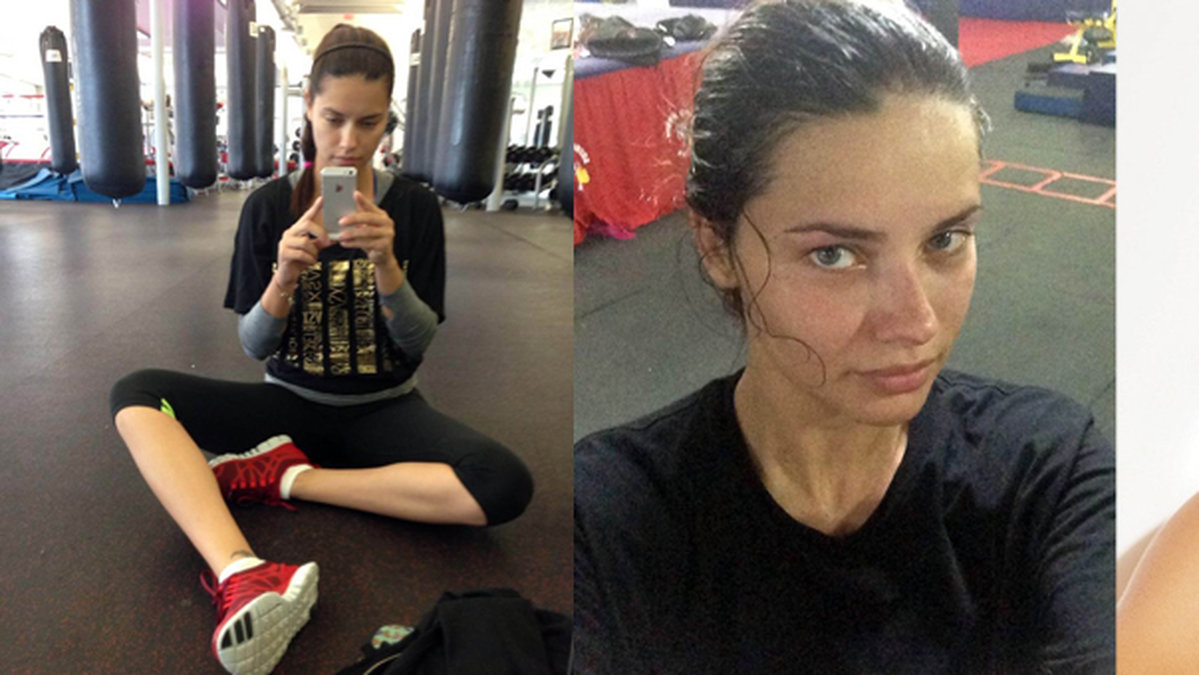 Adriana Lima på gymmet och på jobb >> Gå vidare för att se fler bilder