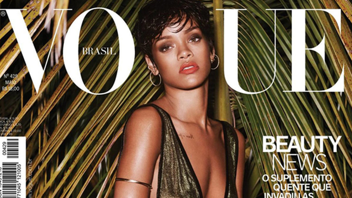 Rihanna på omslaget till brasilianska Vogue. 