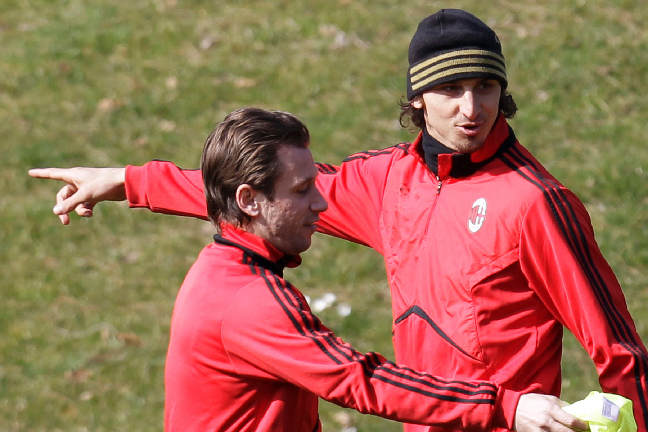 Zlatan Ibrahimovic startar på topp tillsammans med Antonio Cassano.