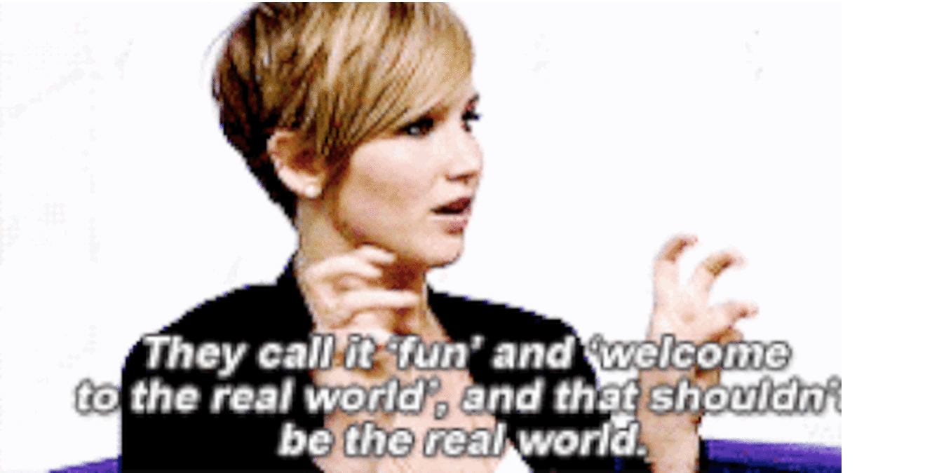 Jennifer Lawrence, för att hon sa följande.