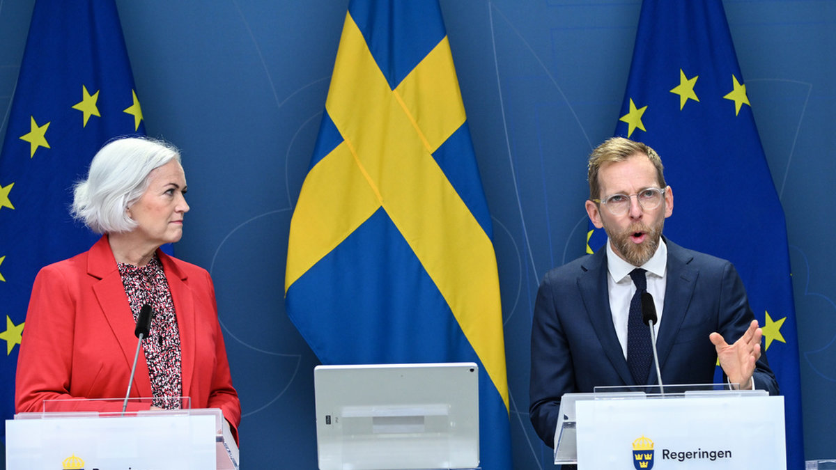Sjukvårdsminister Acko Ankarberg Johansson (KD) och socialminister Jacob Forssmed (KD). Arkivbild.