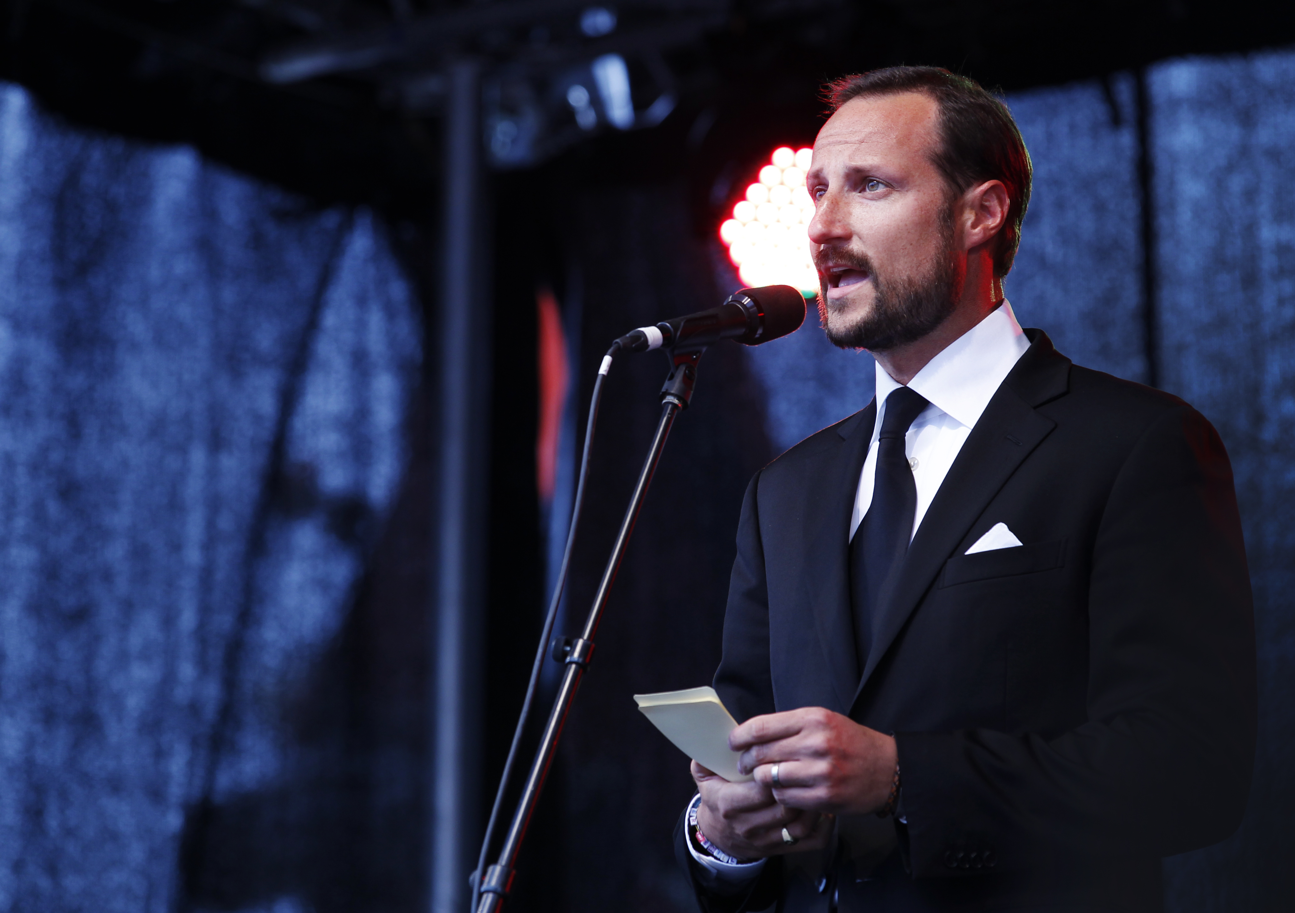 Kronprins Haakon talade.