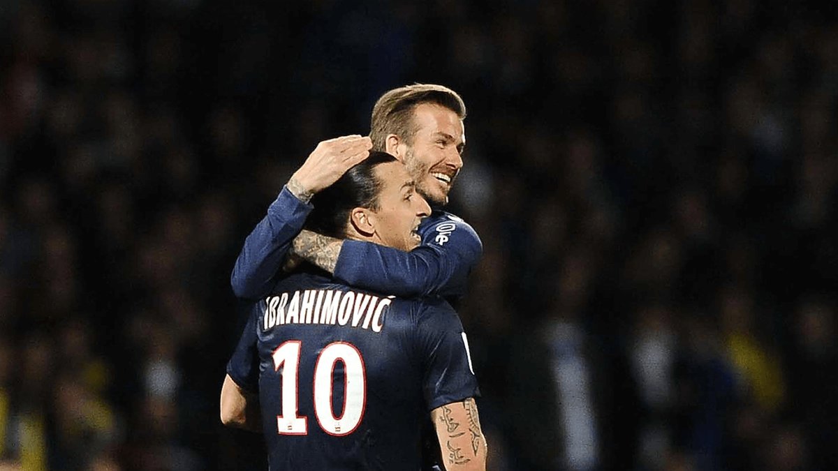 Efter Milantiden bar det av till Paris för Zlatan. Där fick han spela MED David Beckham. 