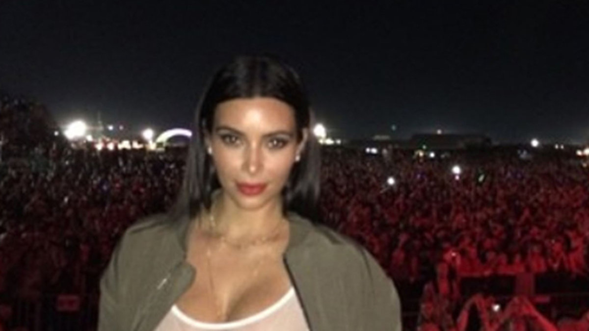 Kim var på Kanye Wests konsert.