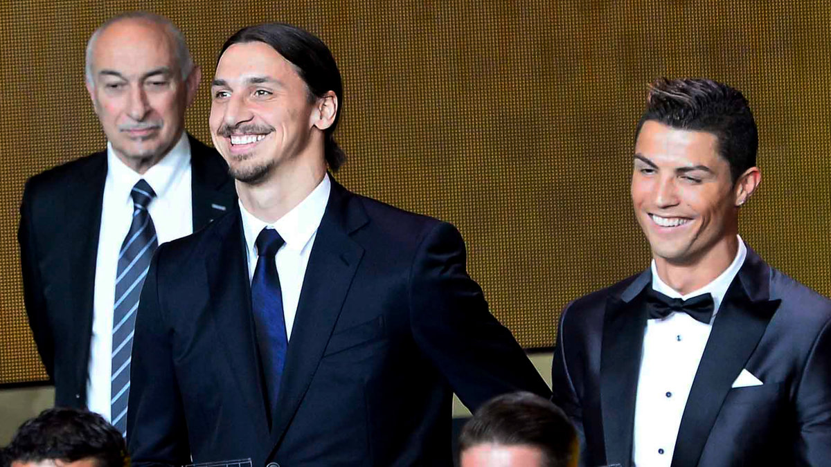 Både Zlatan och Ronaldo vann priser på FIFA:s gala i januari.