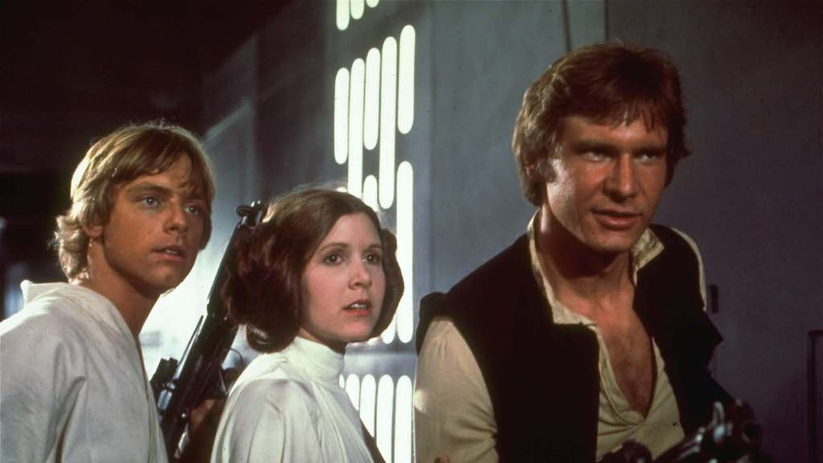 Luke Leia och Han Solo i Star Wars