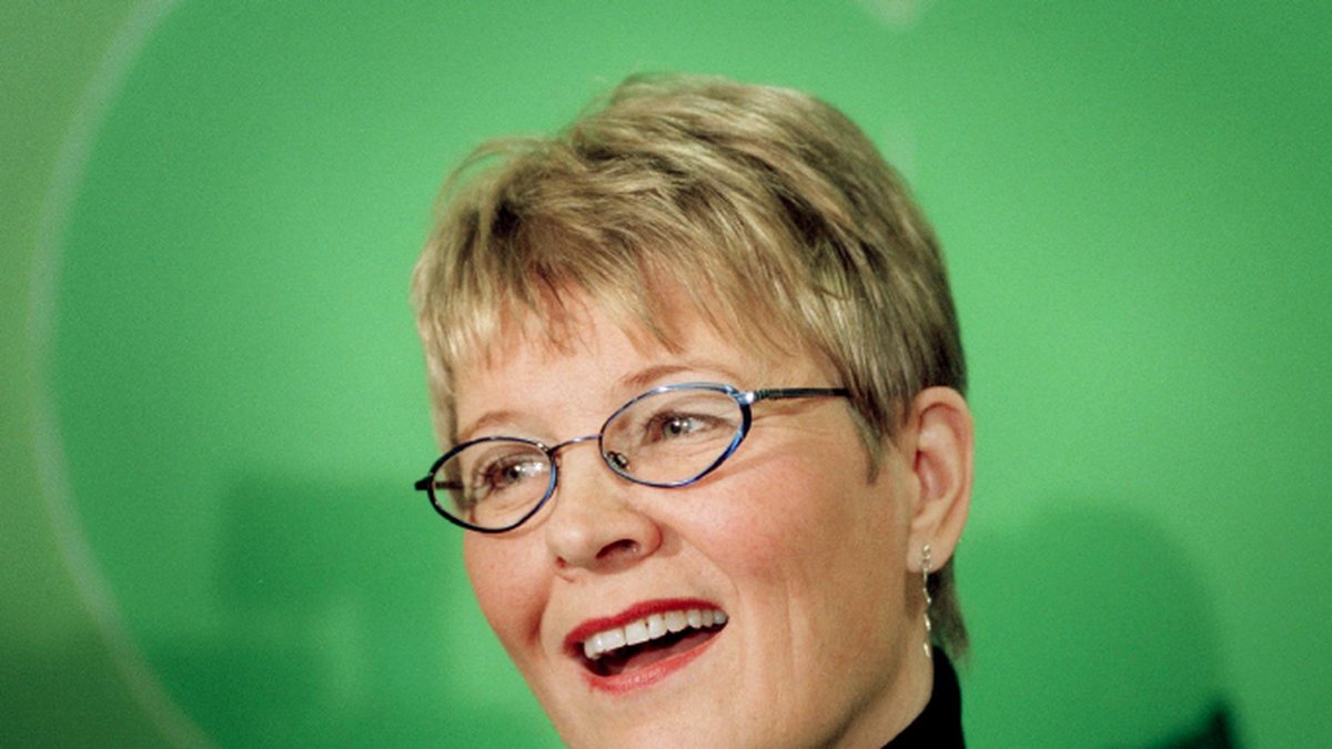 Så här såg Centerpartiets Maud Olofsson när hon var nybliven partiledare 2001. 