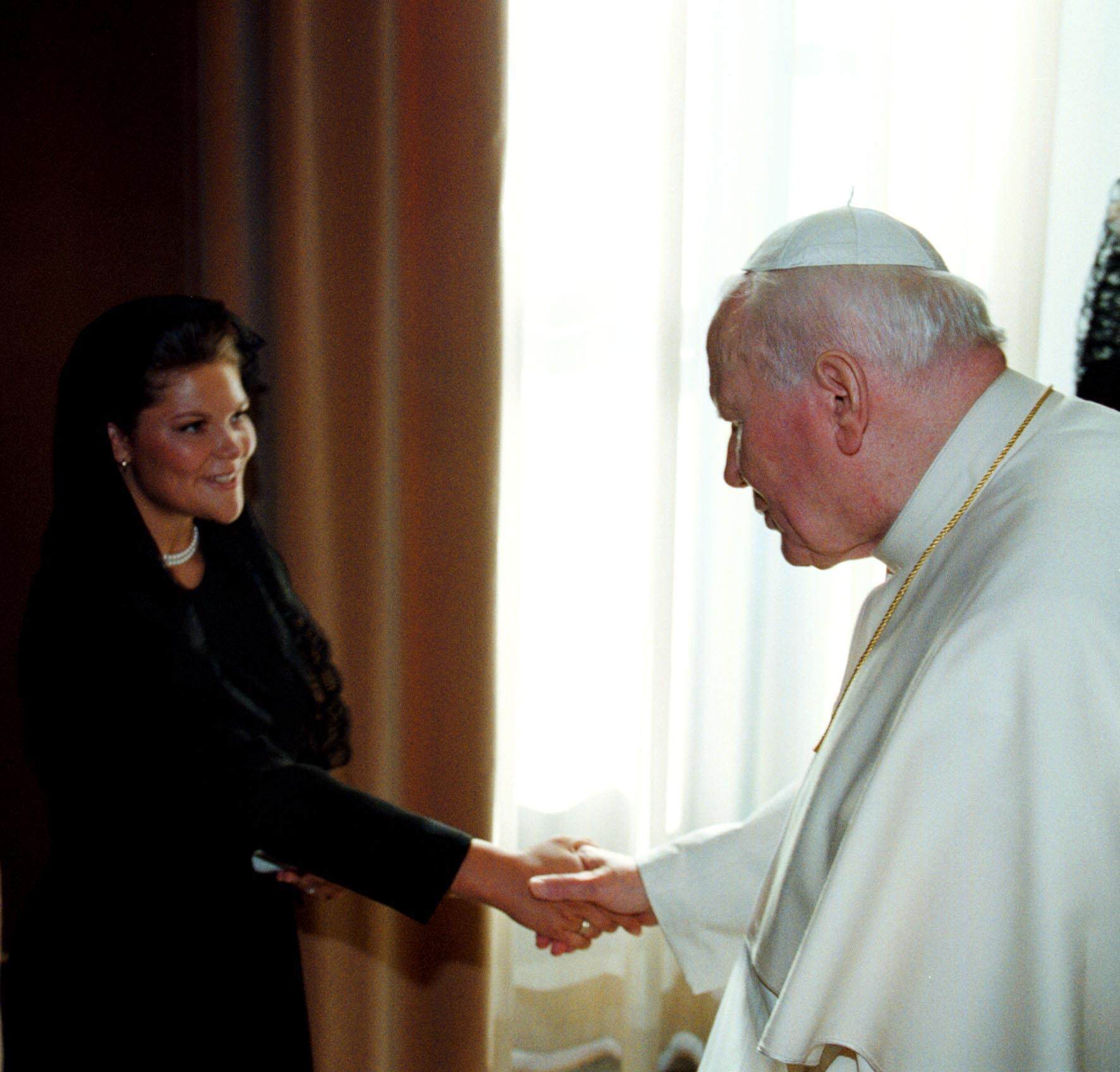 Påven med Victoria 1999.