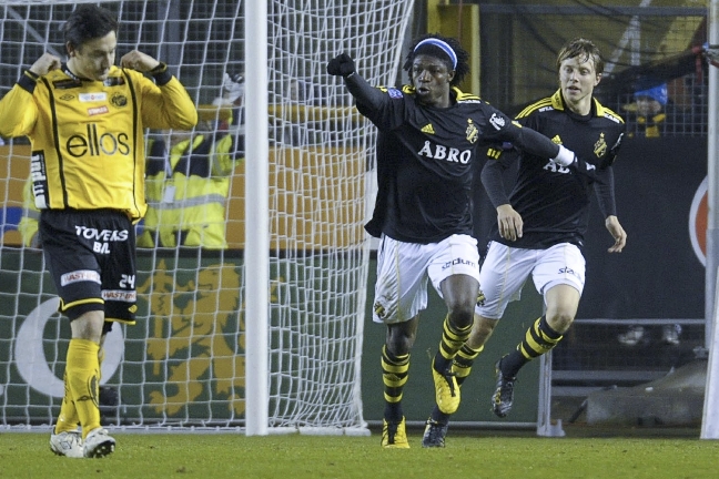 Bangura och Viktor Lundberg var målskyttarna i går mot Boråslaget.