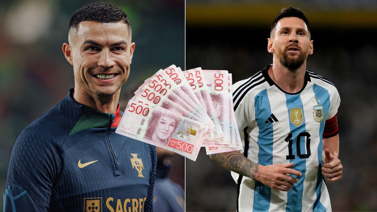 Cristiano Ronaldo och Lionel Messi toppar listan över världens bäst betalda fotbollsspelare.