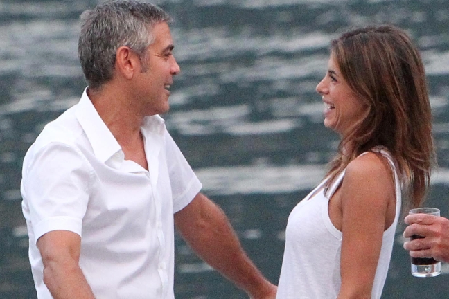 George Clooney och Elisabetta Canalis. 