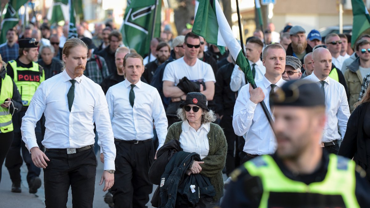 Nordiska motståndsrörelsen protesterar 