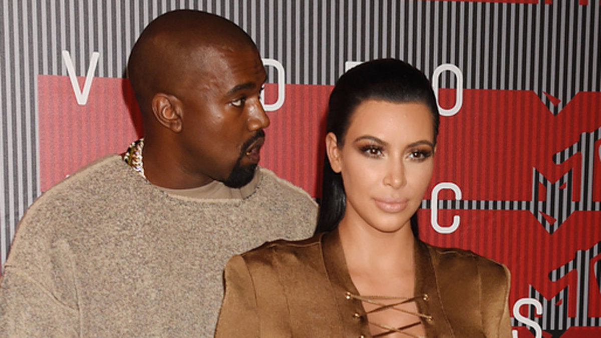 Kim med sin man Kanye West. 