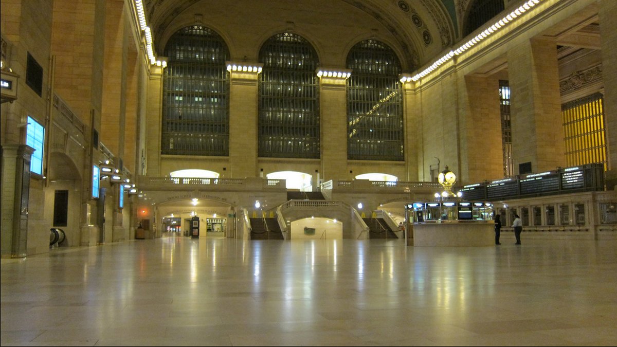 Grand Central Terminal stängde tidigt på eftermiddagen den 28 oktober.