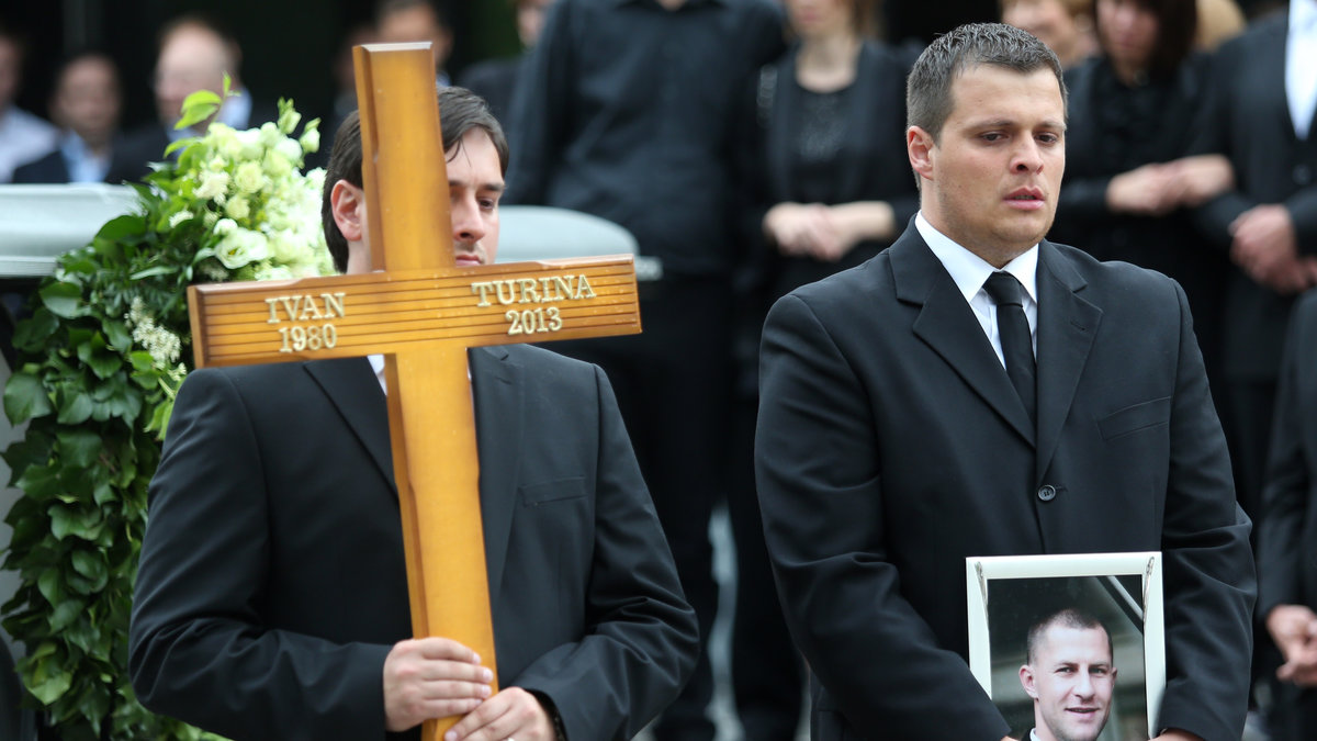 Ivan Turinas begravning i Kroatien den 17 maj. 