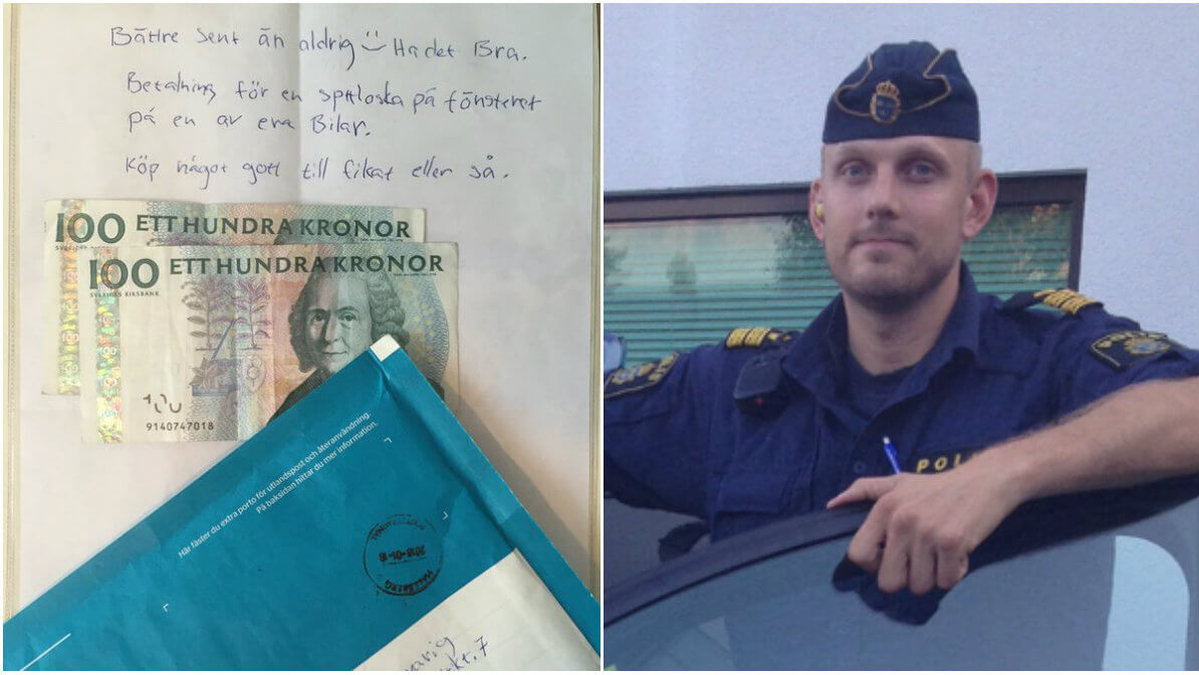När polisen Erik Åkerlund skulle hämta posten hittade han ett kuvert från någon som antagligen känt lite ånger.