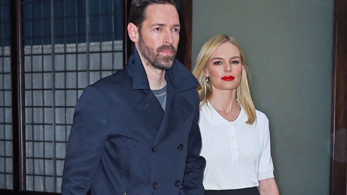 Kate Bosworth och Michael Polish lämnar Tribeca Hotel i New York.