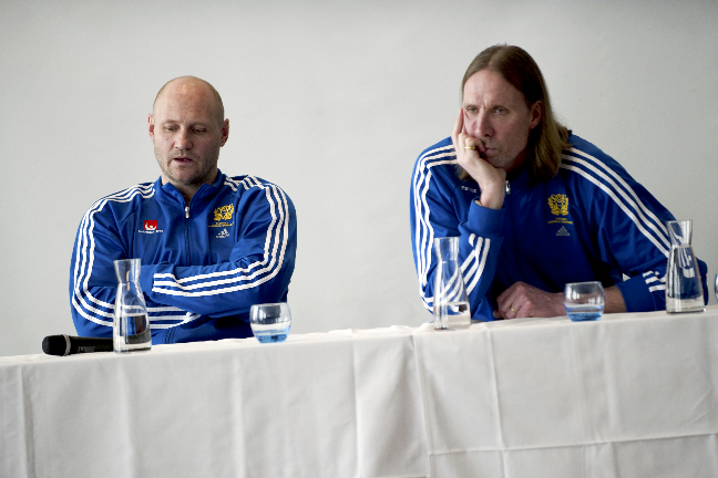Staffan Olsson tillsammans med lagledarkamraten, Ola Lindgren.