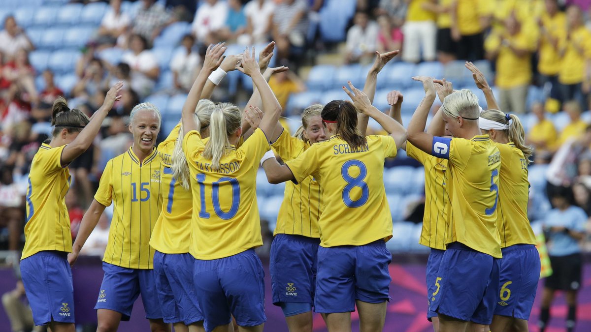 Den svenska dansen från vinstmatchen mot Sydafrika i går.