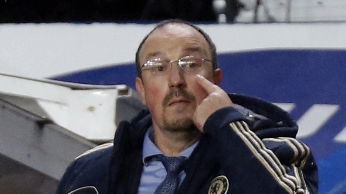 Benitez under söndagens debut mot Manchester City. Det blev inga mål då heller.