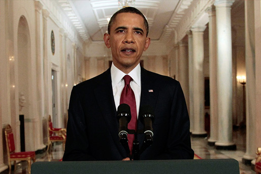 Den amerikanske presidenten Barack Obama såg lättad ut.