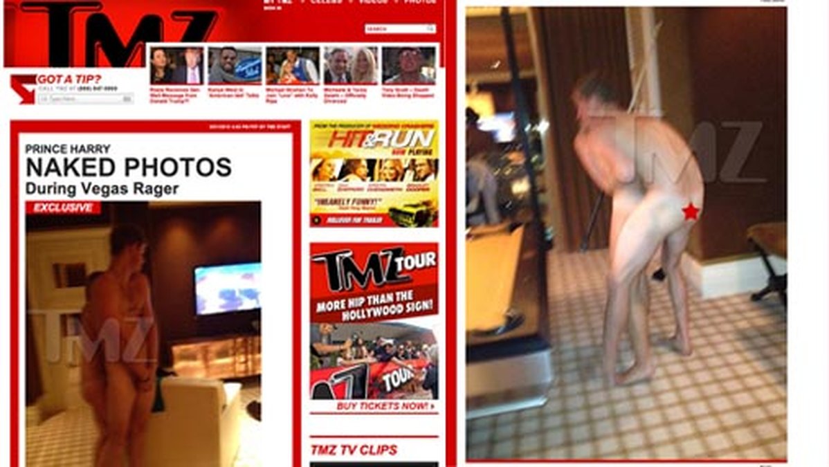 TMZ har bilderna från Prins Harrys strippfest där han gned sig mot kvinnor. 