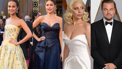 Alicia Vikander, Sofia Vergara, Lady Gaga och Leonardo DiCaprio var några av stjärnorna vi såg på Oscarsgalans röda matta.