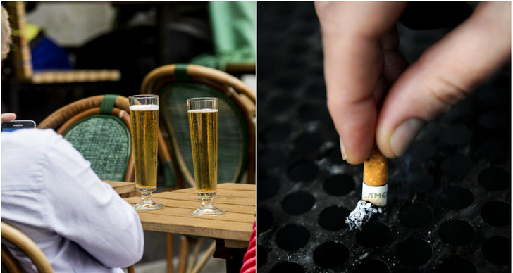 Tobak, Sverige, Rökning, Cigaretter, Uteserveringar, Forbud