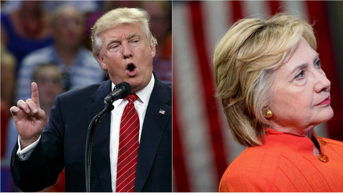 Donald Trump gick till attack mot Hillary Clinton under ett tal i Miami. 