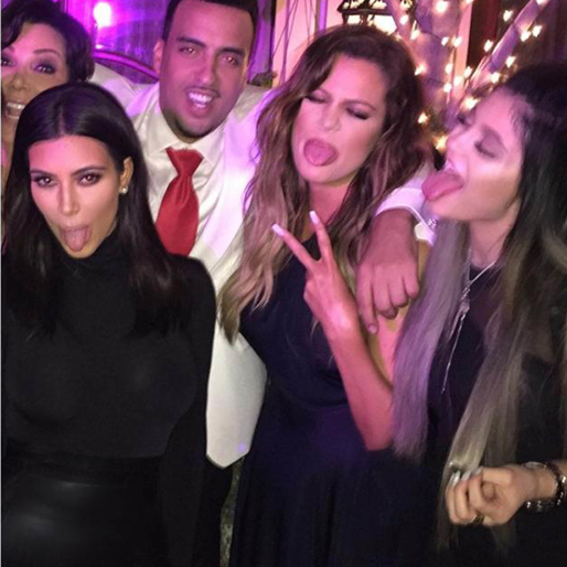 Oops, Kim Kardashian klippte bort Kylie Jenners pojkvän Tyga från bilden. Oops, Kim Kardashian klippte bort Kylie Jenners pojkvän Tyga från bilden.
