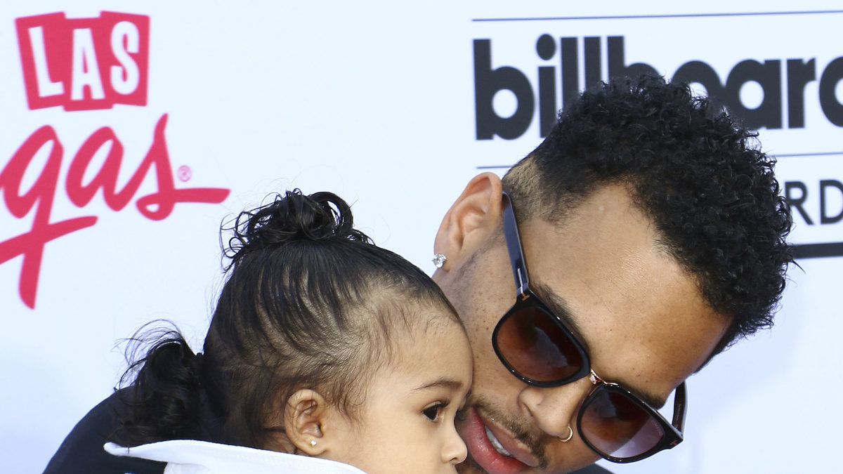 Chris Brown och dottern Royalty.