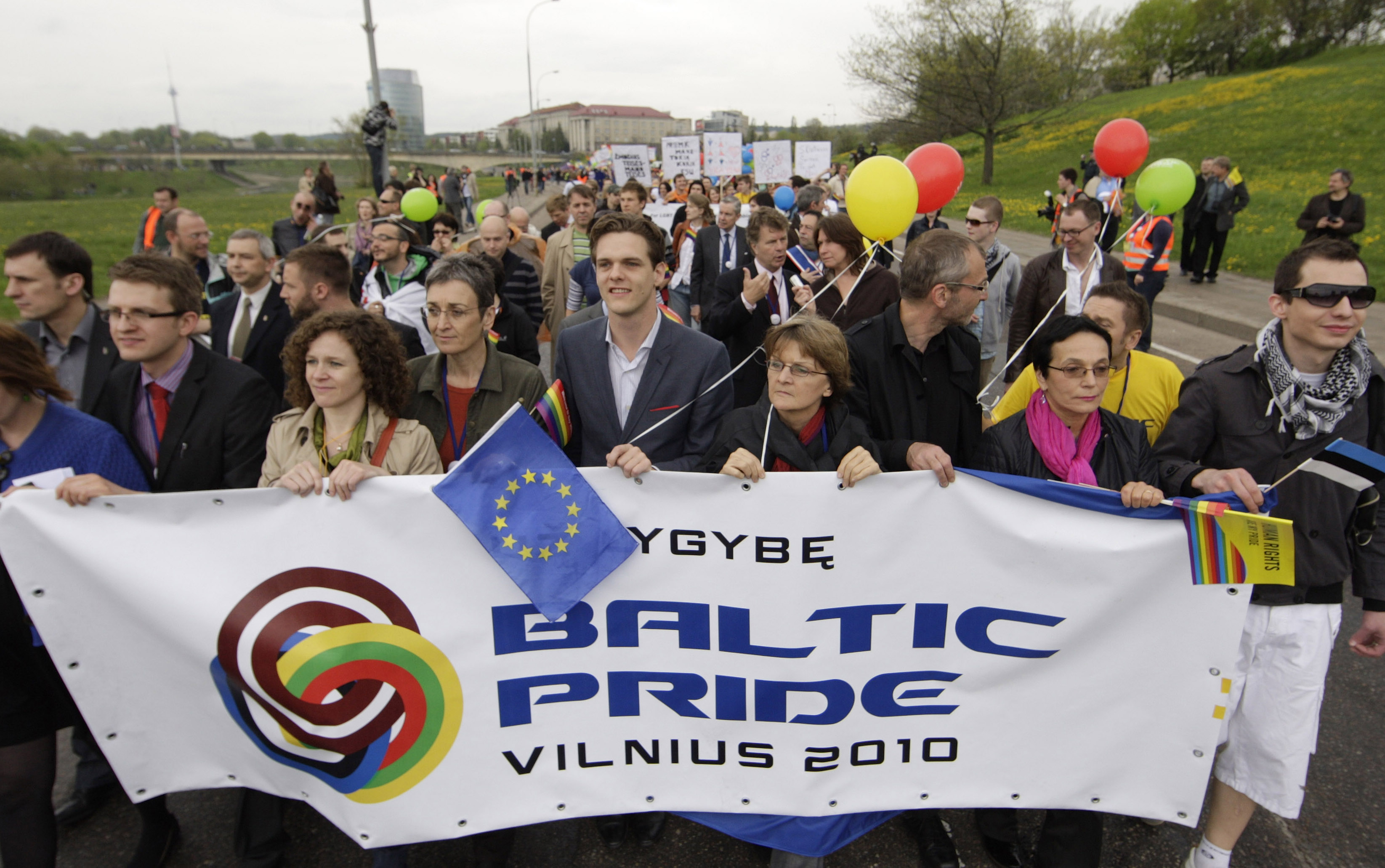 Birgitta Ohlsson, Protest, Vilnius, Liberalerna, Pride, EU, Litauen