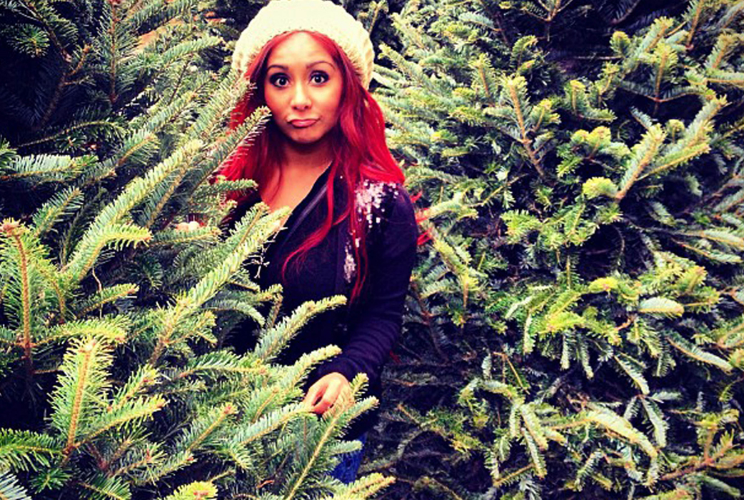 Snooki känner redig julstämning. Snooki känner redig julstämning.