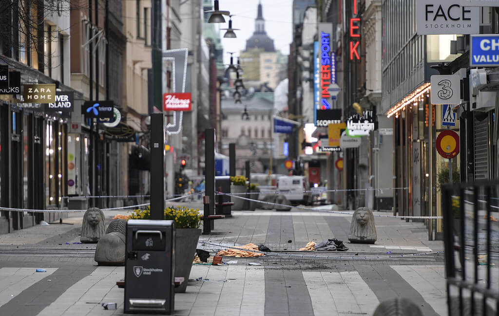 Drottninggatan efter lastbilsattacken 2017 Drottninggatan efter lastbilsattacken 2017