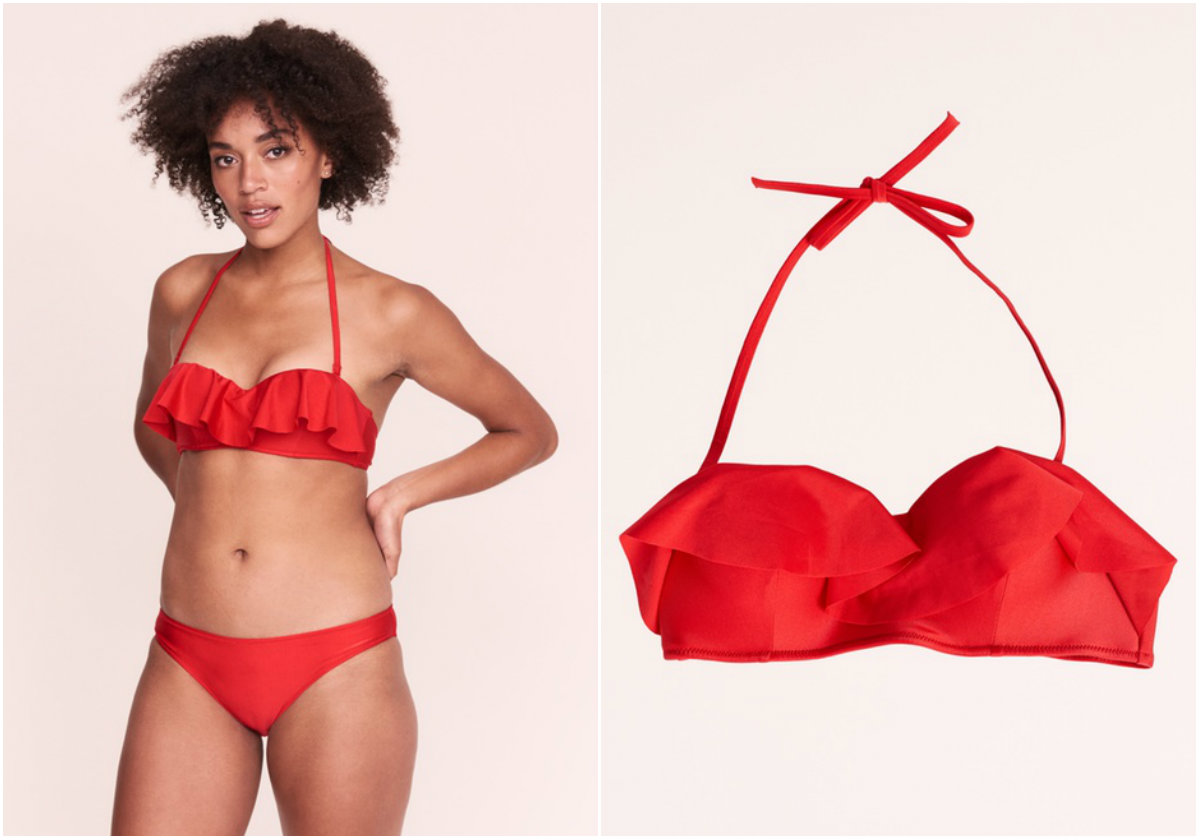 Röd bikini med fransar Röd bikini med fransar